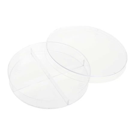 Celltreat CELLTREAT 100mm x 15mm Petri Dish, 4 Compartments, Sterile, Clear, 500/Case 229684